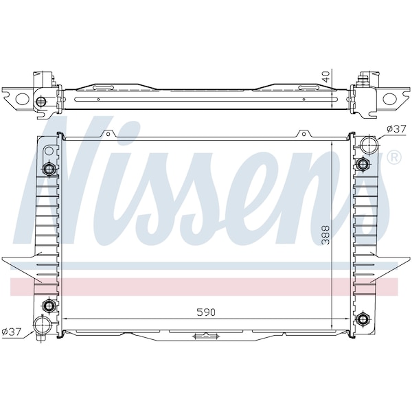 Nissen Nissens Radiator, 65539A 65539A - main